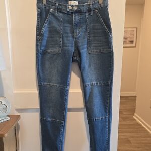 Nicole Miller High Rise Ankle Slim Denim Jeans